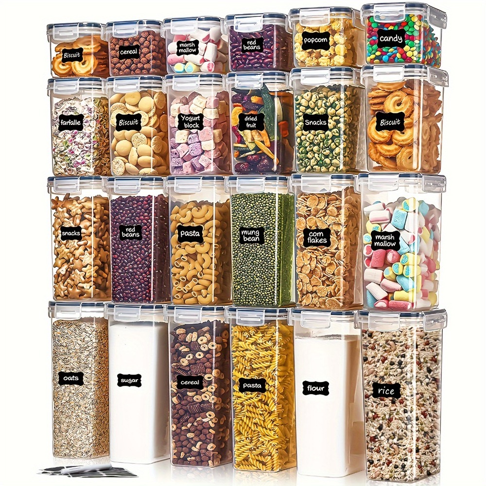 Food Storage With Colander - 24 قطعة من حاويات تخزين الطعام،