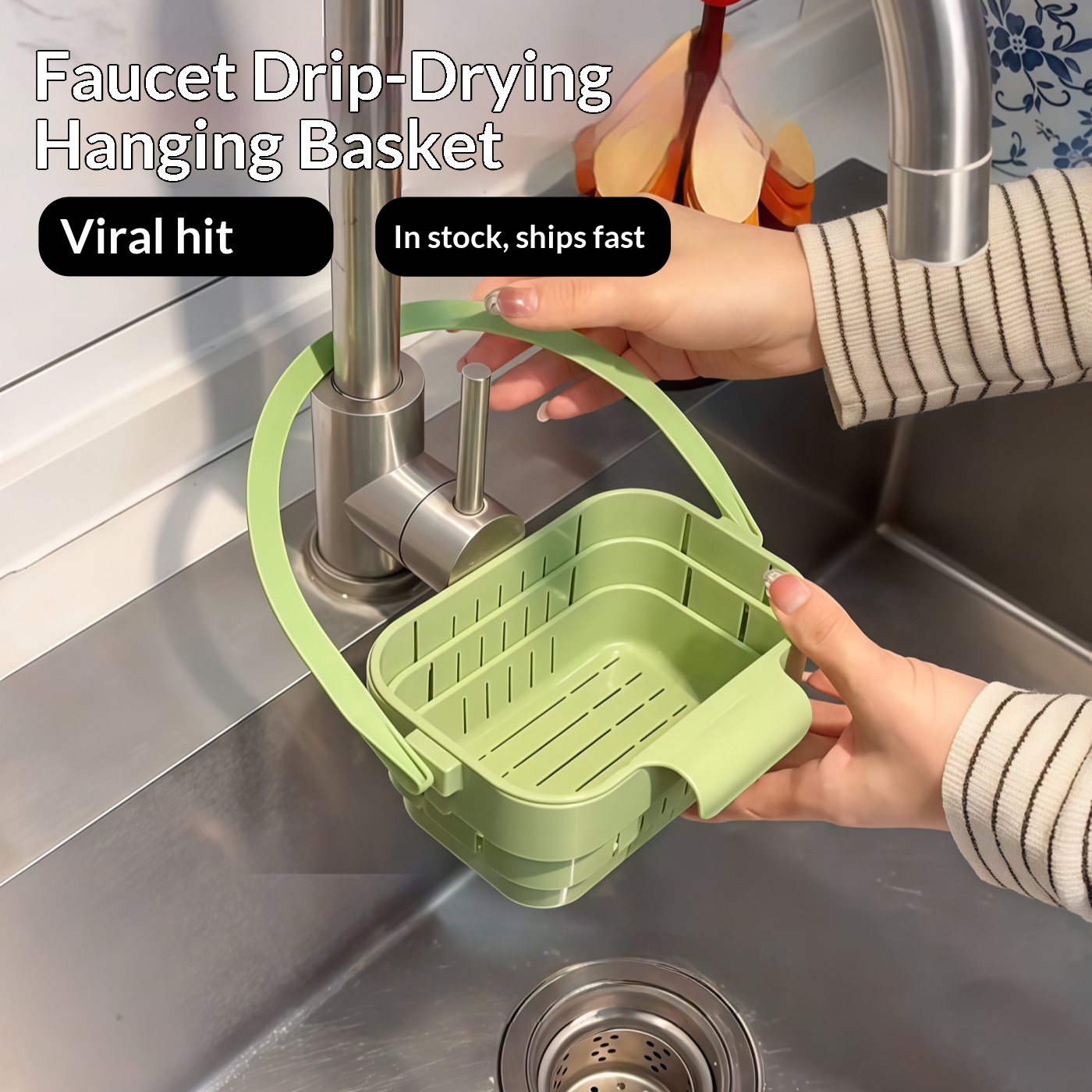 Food Storage With Colander - مصفاة حوض قابلة للطي، سلة مصفاة