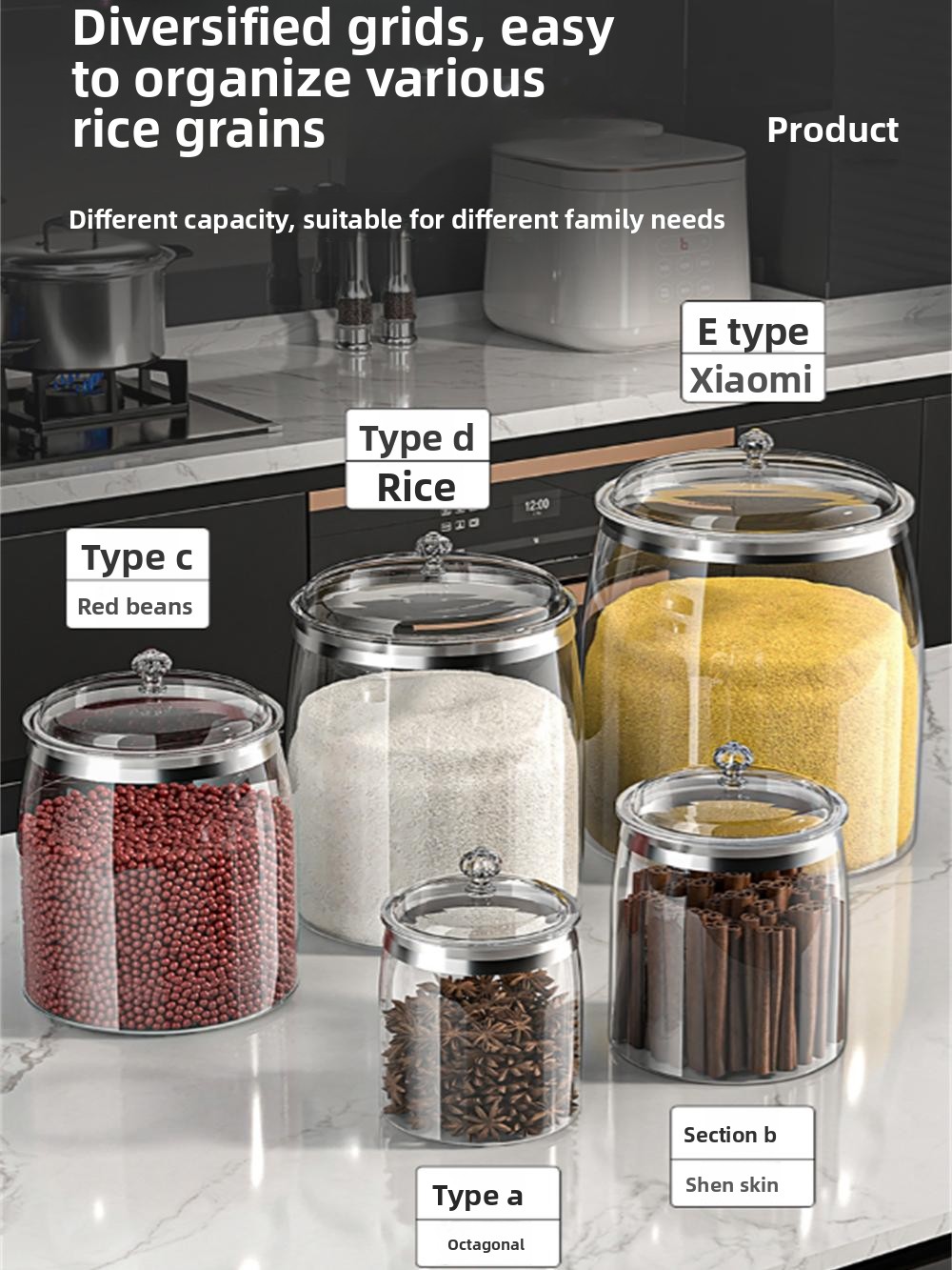 Xxl Food Storage Container - صندوق تخزين بلاستيكي سميك شفاف كبير