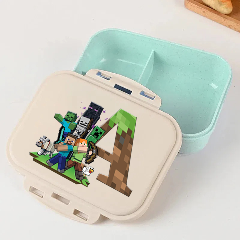 Food Storage Minecraft - صندوق غداء بينتو بتصميم ماينكرافت، حاويات