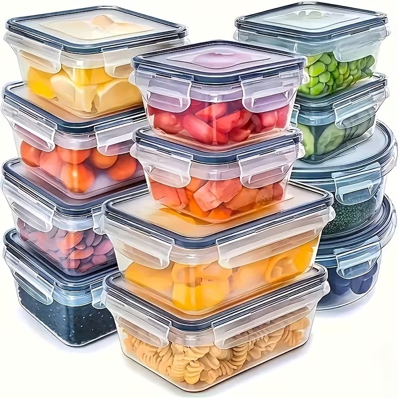 Food Storage With Colander - حاويات تخزين طعام شفافة من 4