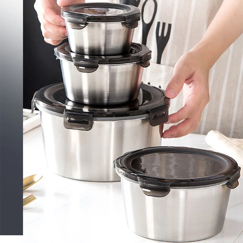 Food Storage With Colander - صندوق بينتي مع غطاء من الفولاذ