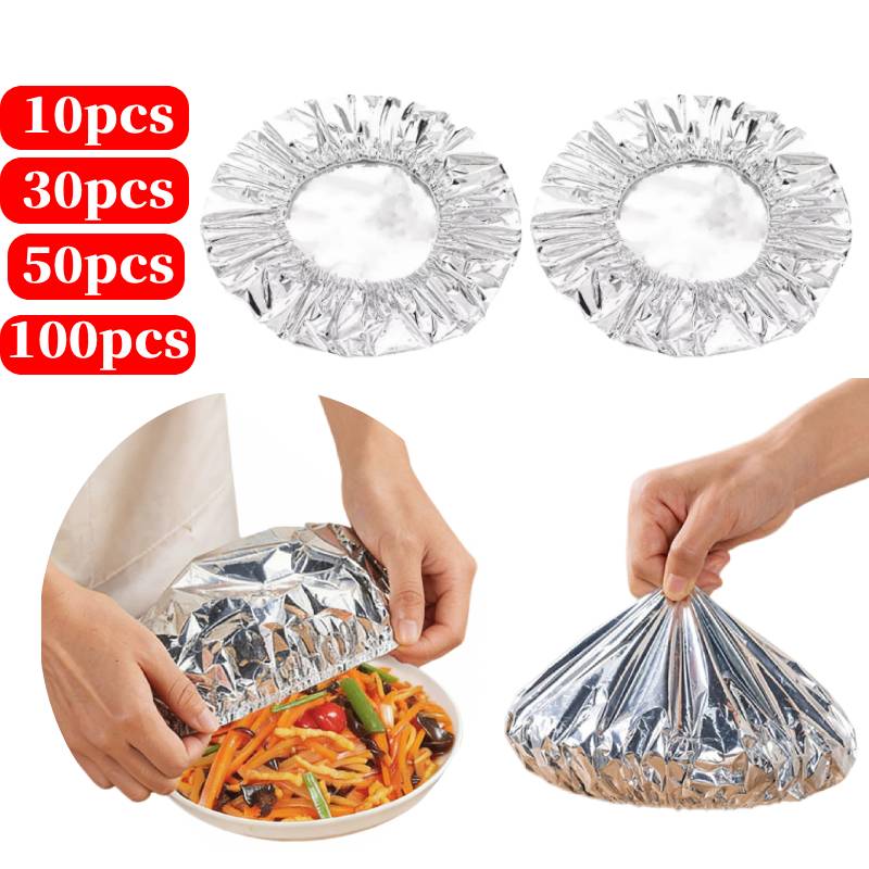 Food Storage Bowls - 10-100 قطعة من أغطية الطعام المرنة