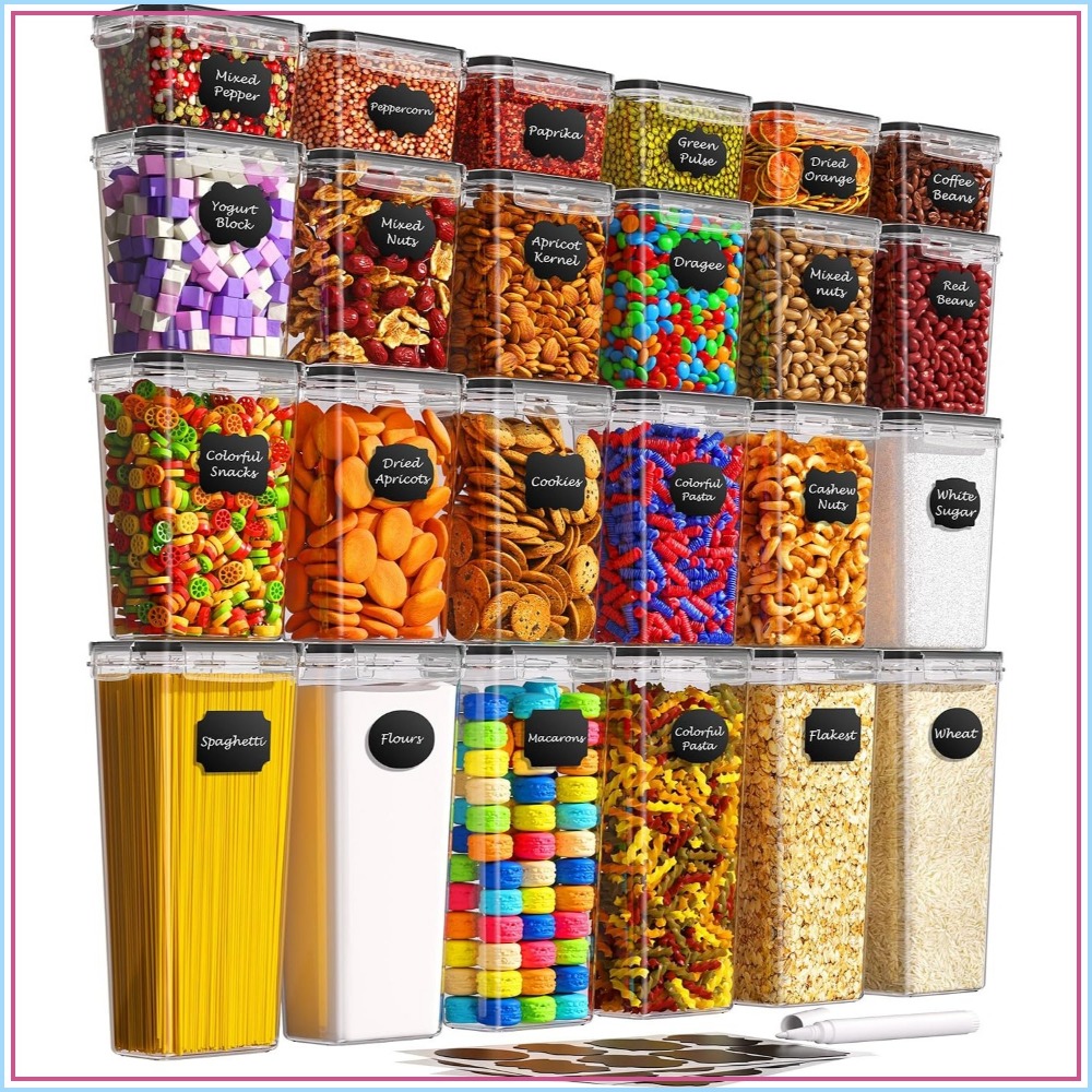 Food Storage Labels - 24 قطعة من حاويات تخزين الطعام