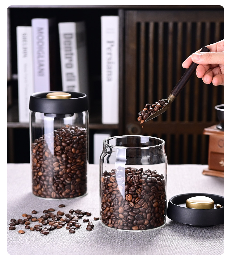 وعاء تخزين حبوب القهوة، وعاء م - مراجعة Food Storage Jar Glass وسعره