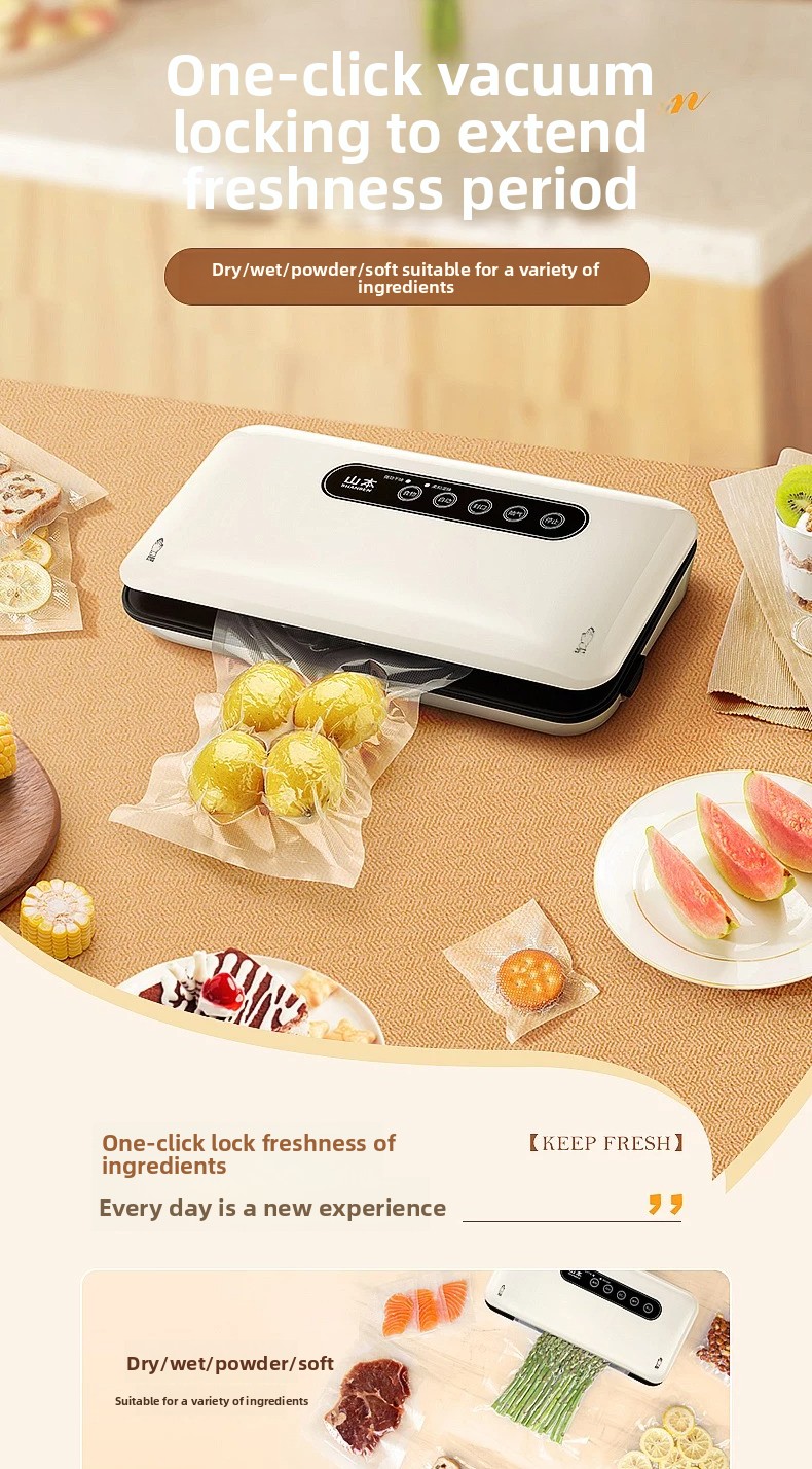 آلة تفريغ الهواء صغيرة الحجم أ - مراجعة Food Storage Vacuum Seal وسعره