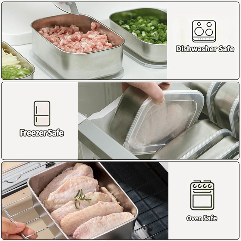 حاويات من الفولاذ المقاوم للصد - مراجعة Food Storage And وسعره