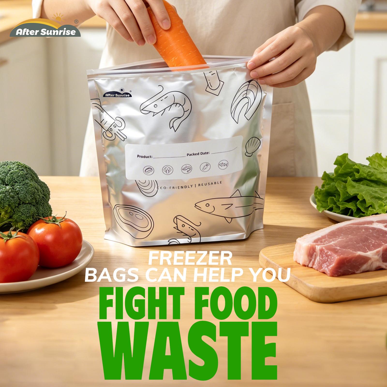 【الأطعمة المبردة】أكياس تخزين ق - مراجعة Food Storage Labels وسعره
