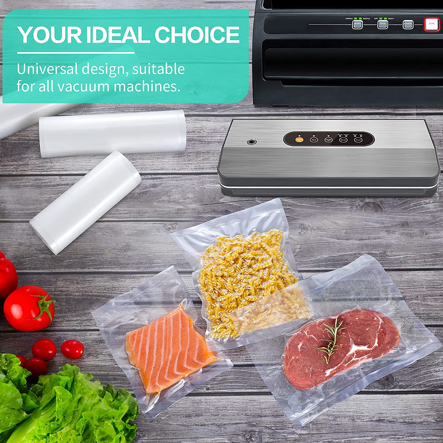 أكياس مطبخ للتفريغ الهوائي، أك - مراجعة Food Storage Vacuum Seal وسعره