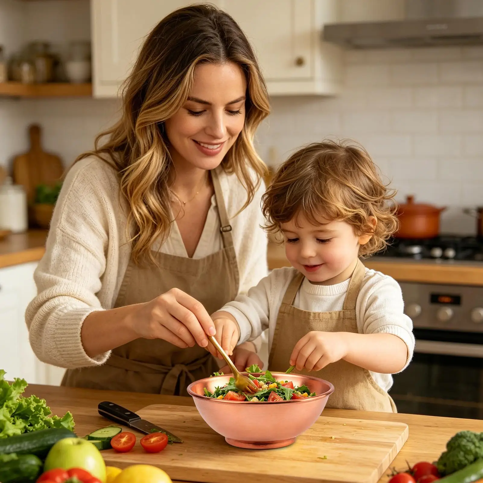 وعاء نحاسي كبير للتخزين، أطباق - مراجعة Food Storage Bowls وسعره