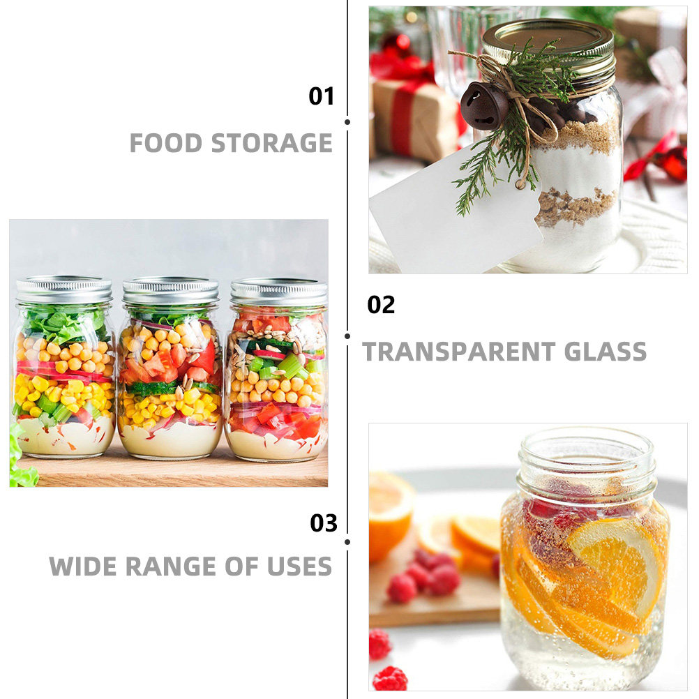 6 قطع من الأوعية الزجاجية الشف - مراجعة Food Storage Jar Glass وسعره