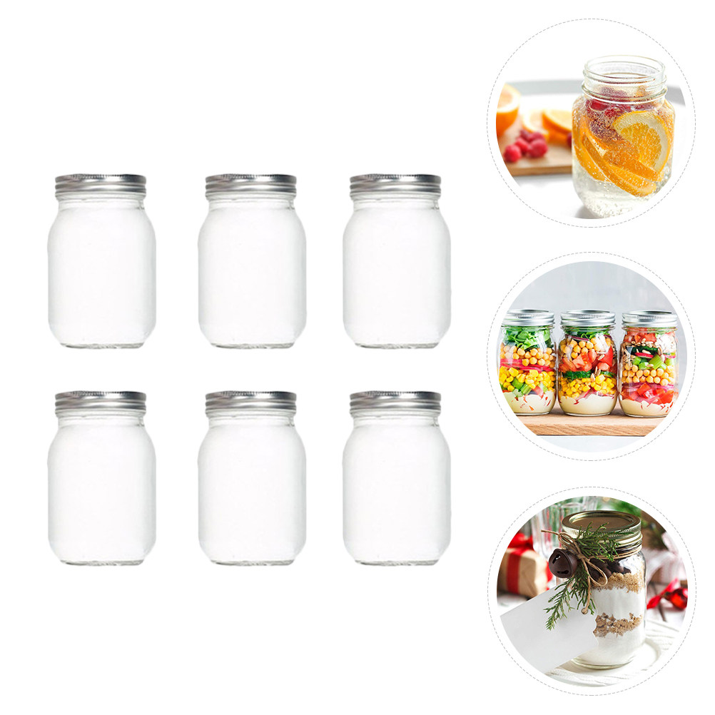 6 قطع من الأوعية الزجاجية الشف - مراجعة Food Storage Jar Glass وسعره