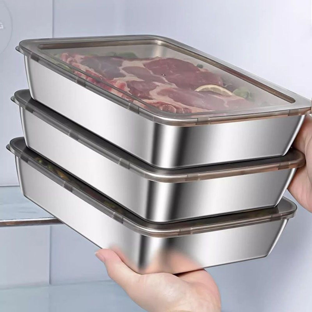 صينية تقديم من الفولاذ المقاوم - مراجعة Food Storage With Colander وسعره