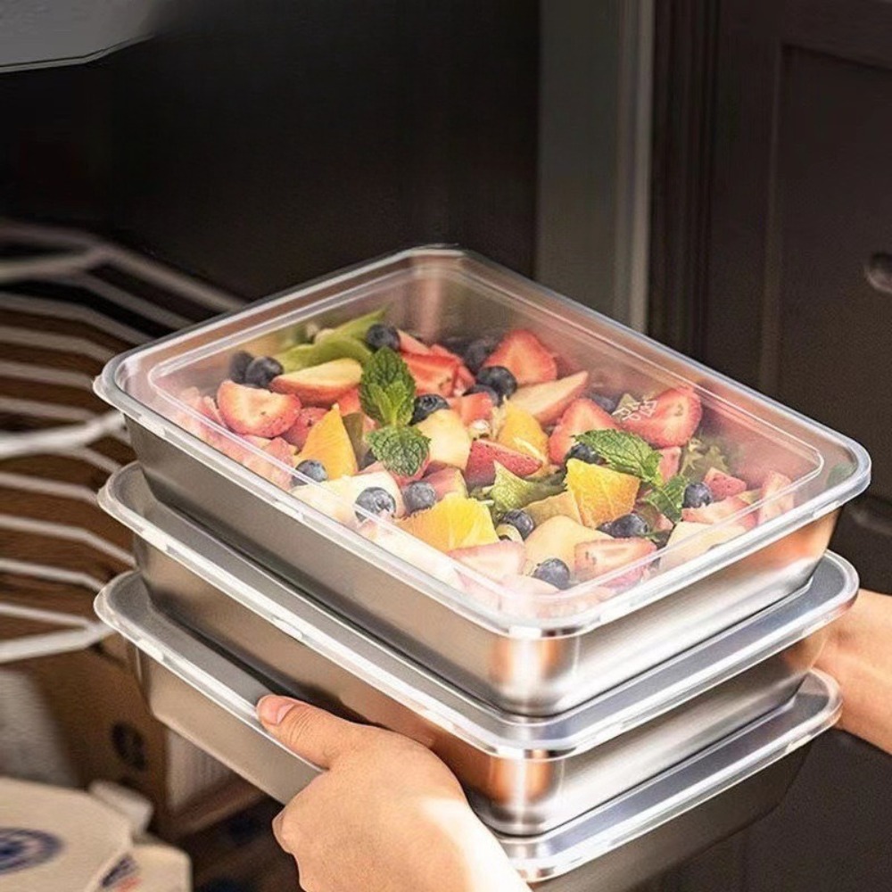 صينية تقديم من الفولاذ المقاوم - مراجعة Food Storage With Colander وسعره