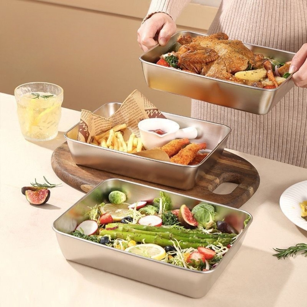 صينية تقديم من الفولاذ المقاوم - مراجعة Food Storage With Colander وسعره