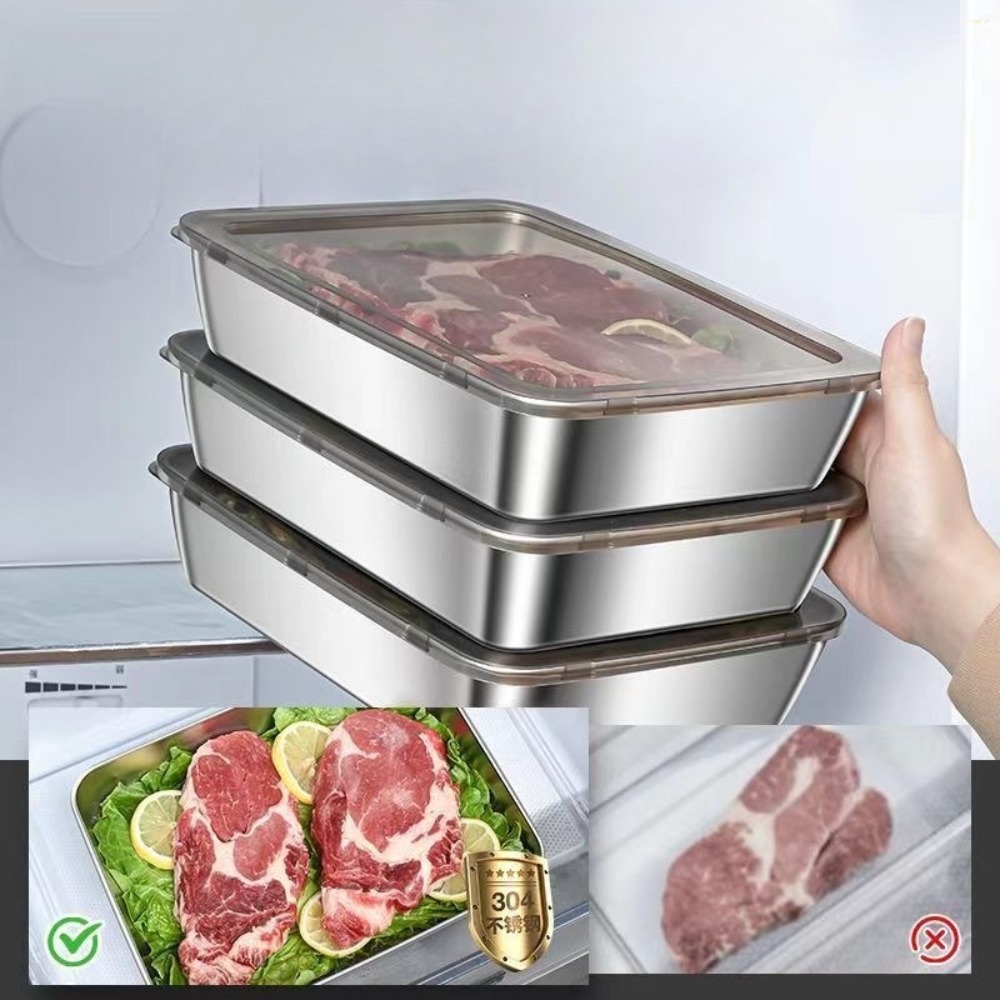 صينية تقديم من الفولاذ المقاوم - مراجعة Food Storage With Colander وسعره
