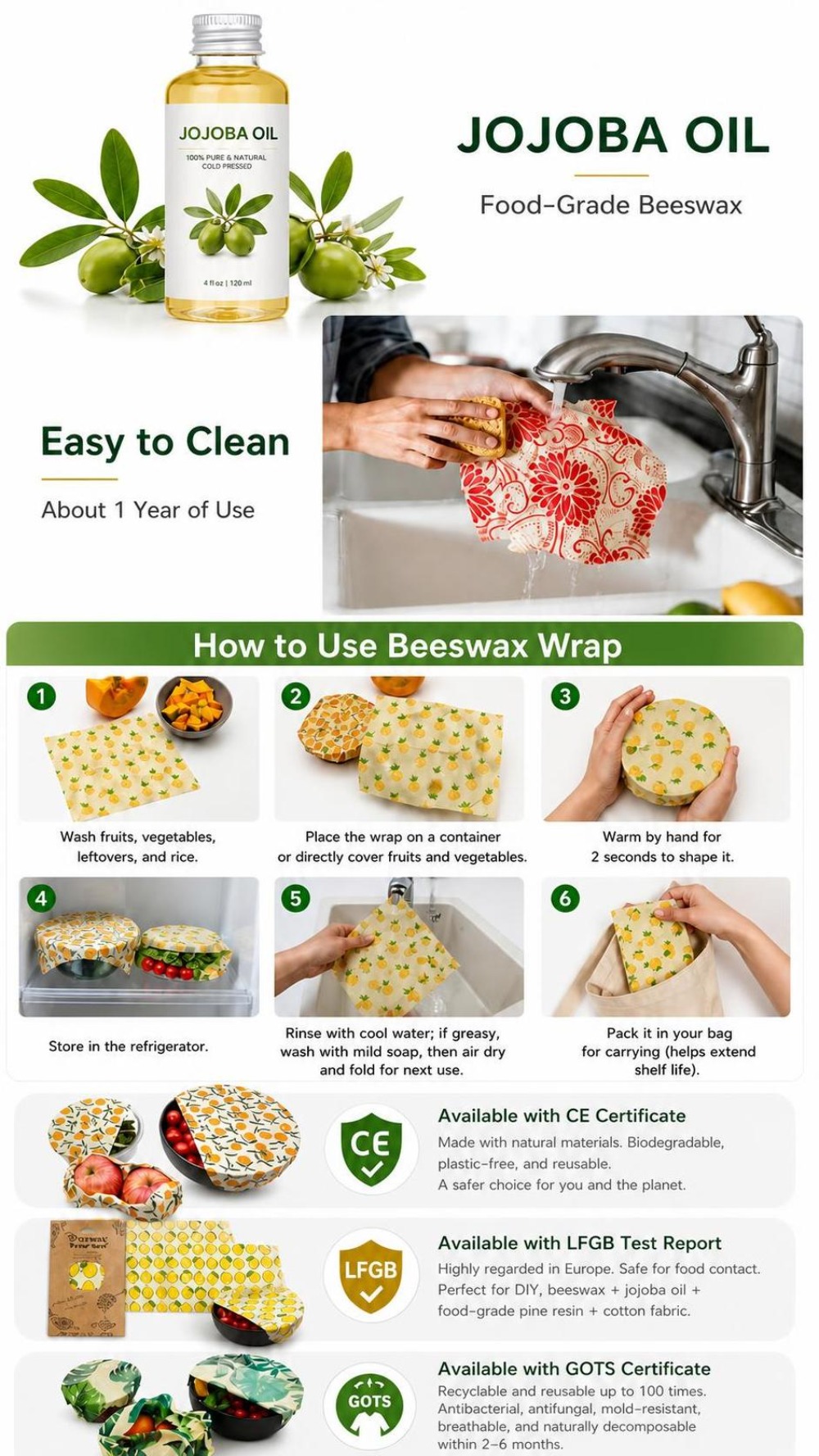 9 قطع من أغطية الطعام المصنوعة - مراجعة Beeswax Food Wrap وسعره