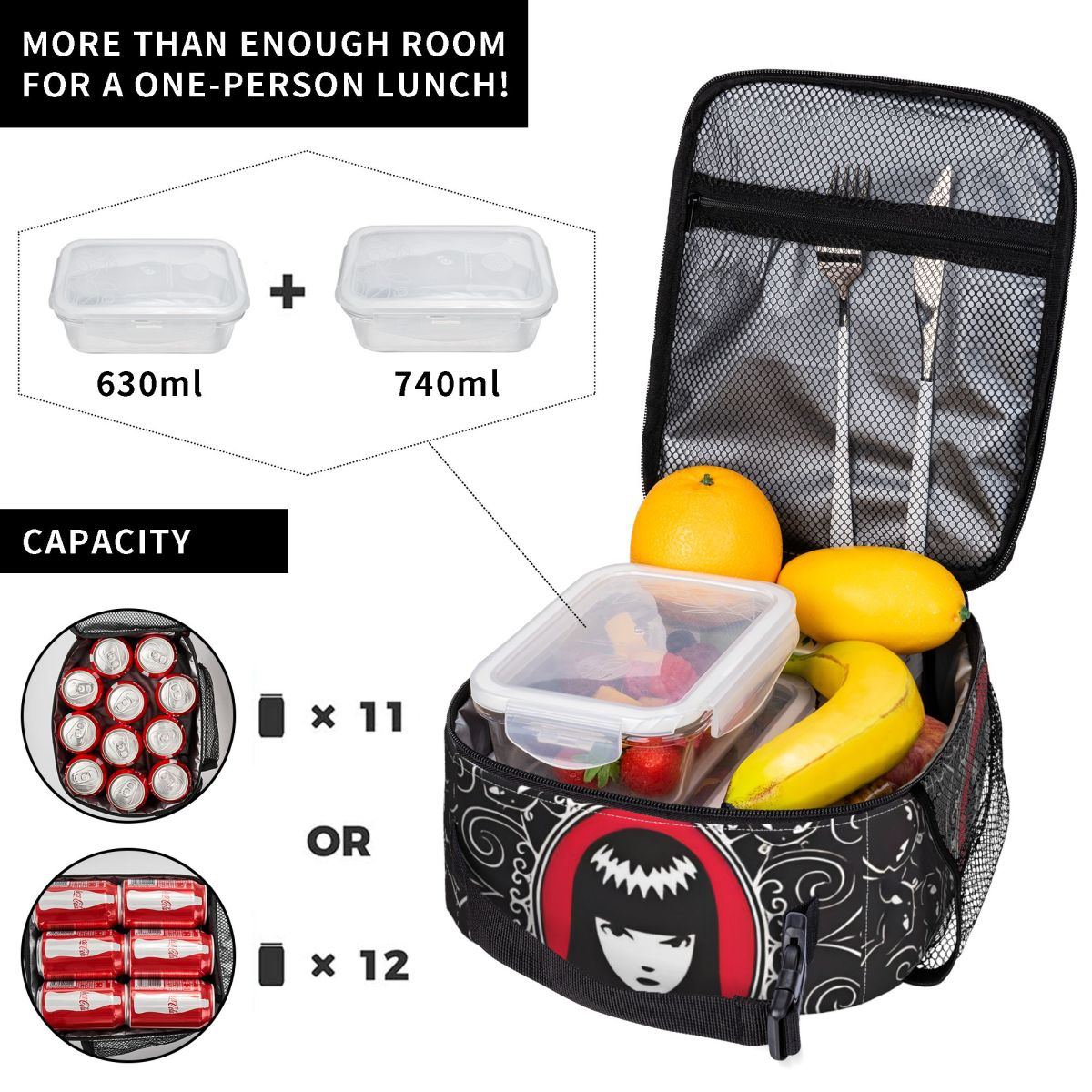 E-Emily الغريبة مضحك الطباعة م - مراجعة Xxl Food Storage Container وسعره