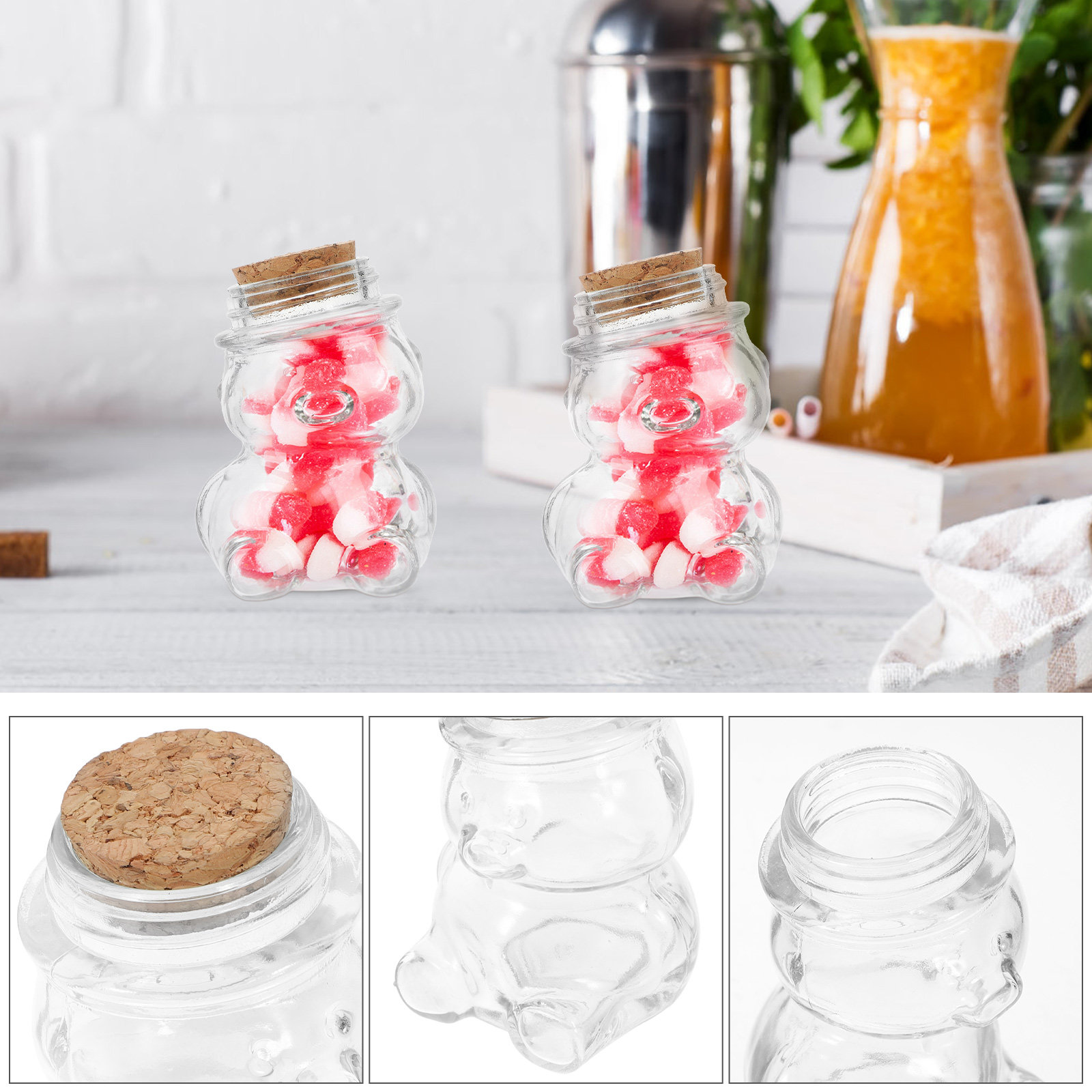 طقم من 4 أوعية زجاجية شفافة مح - مراجعة Food Storage Jar Glass وسعره