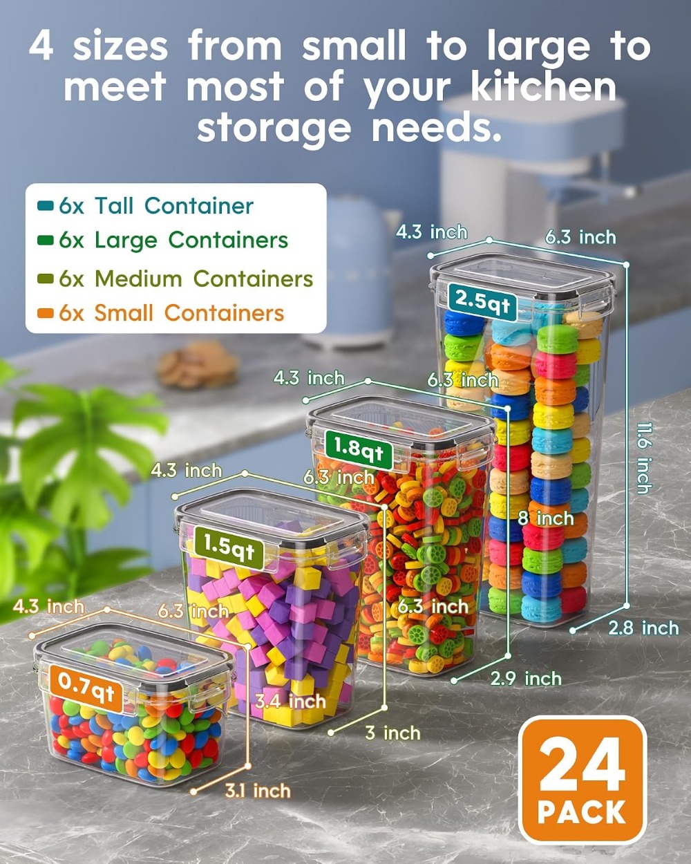 24 قطعة من حاويات تخزين الطعام - مراجعة Food Storage Labels وسعره